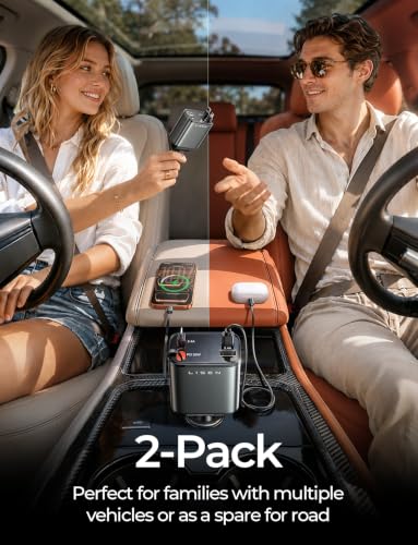 Image of LISEN Retractable Car Charger, 84W Car Adapter USB C Fast Charger, Travel Essentials Car Accessories for Men Women for iPhone 17 16 15 14 13 12 Pro Max Plus Mini Samsung S26 S25 (2 Pack)