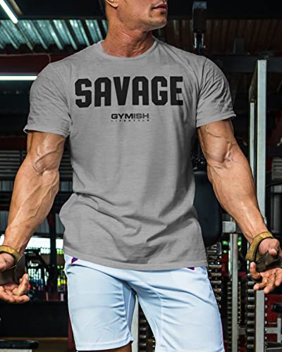 Savage Men's Gym Workout Shirt for Men, Funny Deadlift Lifting T-Shirt3