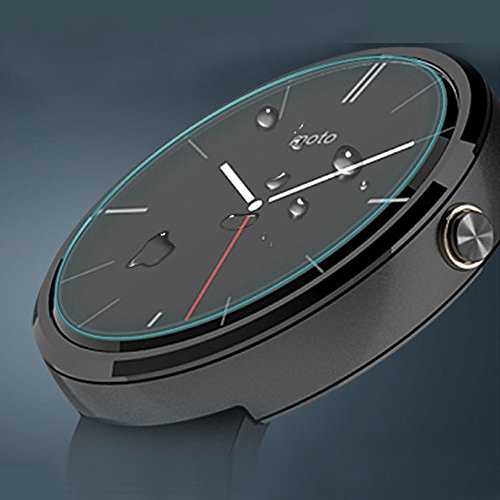 Iknowtech® 100% Genuine 9H 2.5D Rounded Edges, 0.3Mm Tempered Glass Screen Protectors For Moto 360 Watch #TOP5