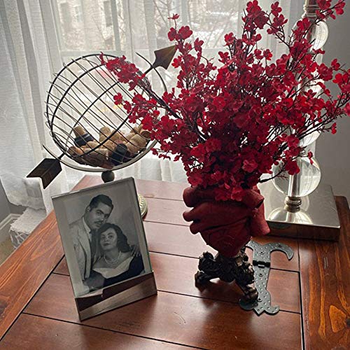 image for ZS ZHISHANG Anatomical Heart Vase 9.75'' Resin Flower Pot Desktop Orna