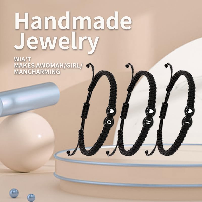 Initial Letter Bracelets for men women Handmade Adjustable Rope Bracelets for Graduation Gifts Personalized Birthday Gifts or boyfriend2