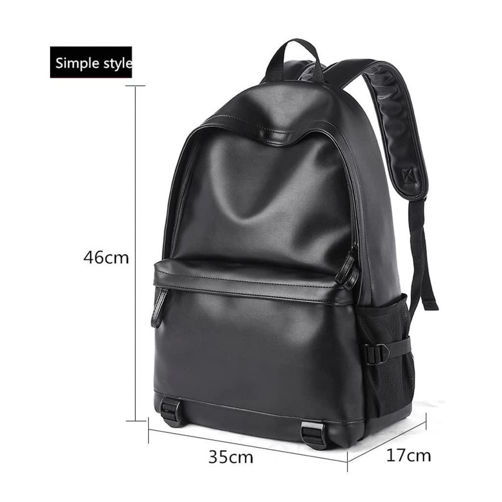 Skórzany plecak Unisex Lederen Rugzak 15,6 Inch Lederen Laptop Rugzak Pu Lederen Dagrugzak Vintage Casual Reisrugzak Zwart Wysoka pojemność