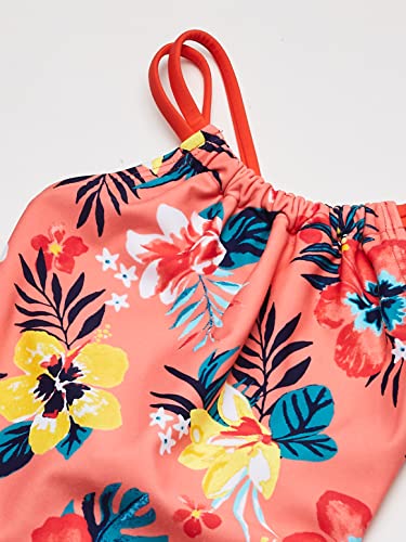 Kanu Surf Girls' Jasmine Beach Sport Halter One Piece Swimsuit, Brooke Coral, 102