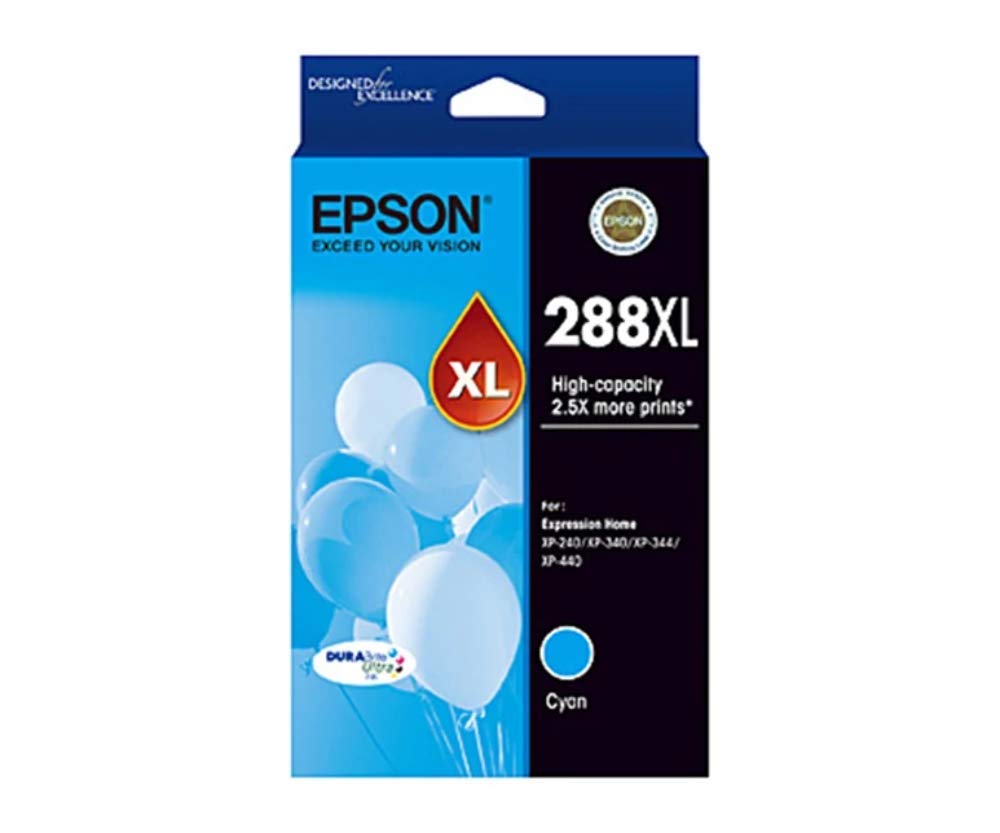Epson 288XL Ciano – Cartuccia D'inchiostro DURABrite Ultra Ad Alta Capacità (compatibile Con XP-240, XP-340, XP-344, XP-440)