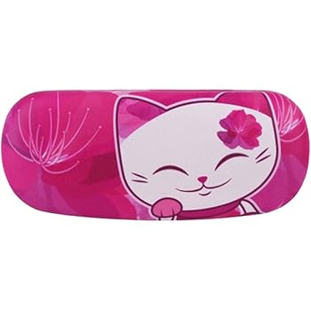 Vetements Etuis A Lunettes Etui A Lunettes Rigide Chat Porte Bonheur Mani The Lucky Cat Bleu Rose Blanc Rouge