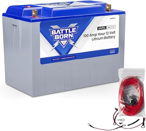 Battle Born Batteries Batería de iones de litio (LiFePO4) de ciclo profundo de 12 V de 100 Ah calentada - Reemplazo seguro y potente para RV,