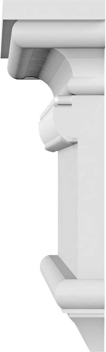Endurathane Bedford Crosshead w/Egg & Dart Trim, 26" Bottom Width x 30 3/8" Top Width x 8 5/8"H x 3/8"P, Factory Primed