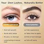 ASAMO Eyelash & Eyebrow Growth Serum - 2-in-1 Lash & Brow Enhancer for Longer, Thicker, Fuller Looking Lashes - Advanced Peptide Formula, Vegan & Cruelty-Free, Safe for Sensitive Eyes - 3ml - Image 5