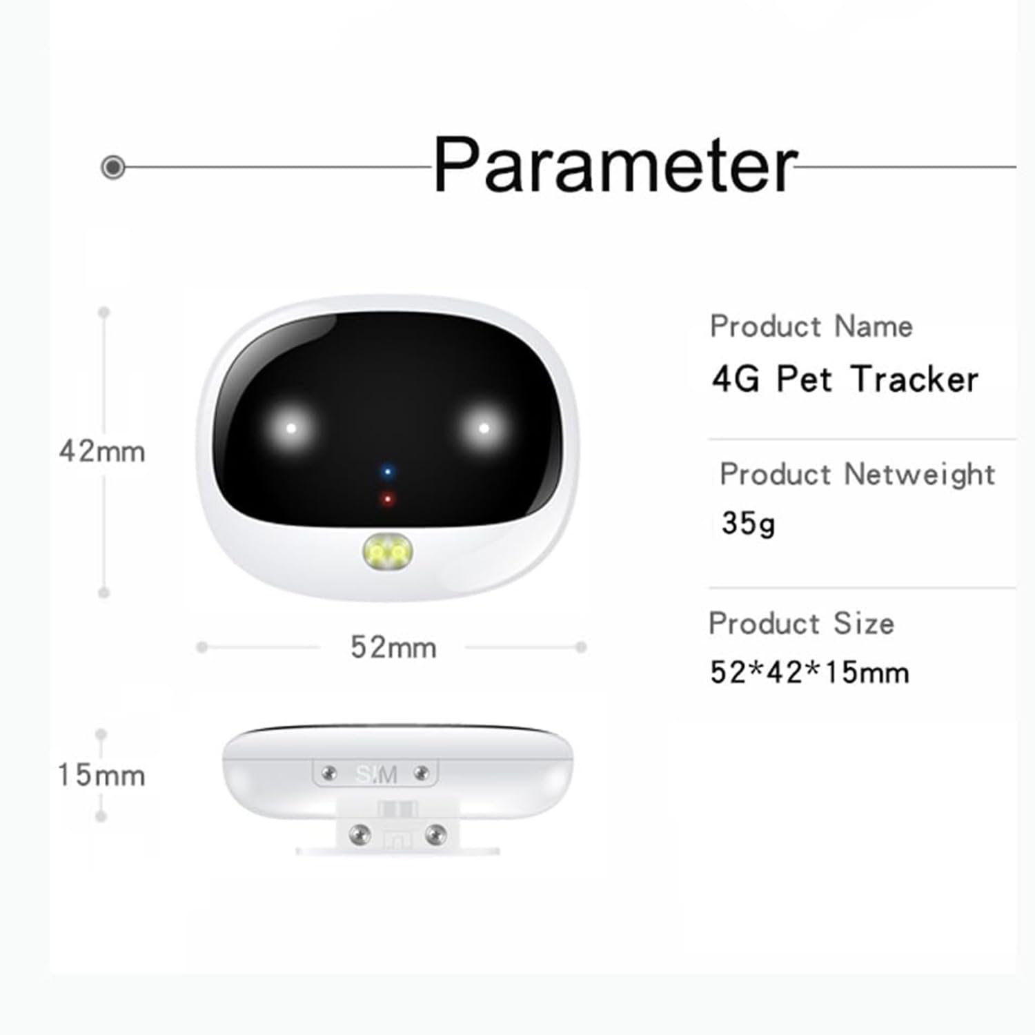 Rastreador De Mascotas 4G, Collar Rastreador For Perros,Localizador De Mascotas Inalámbrico Con GPS Recargable,3 Modos De Rastreo,impermeable IP67,Buscador De Rastreo En Tiempo Real For Perros Y Gatos