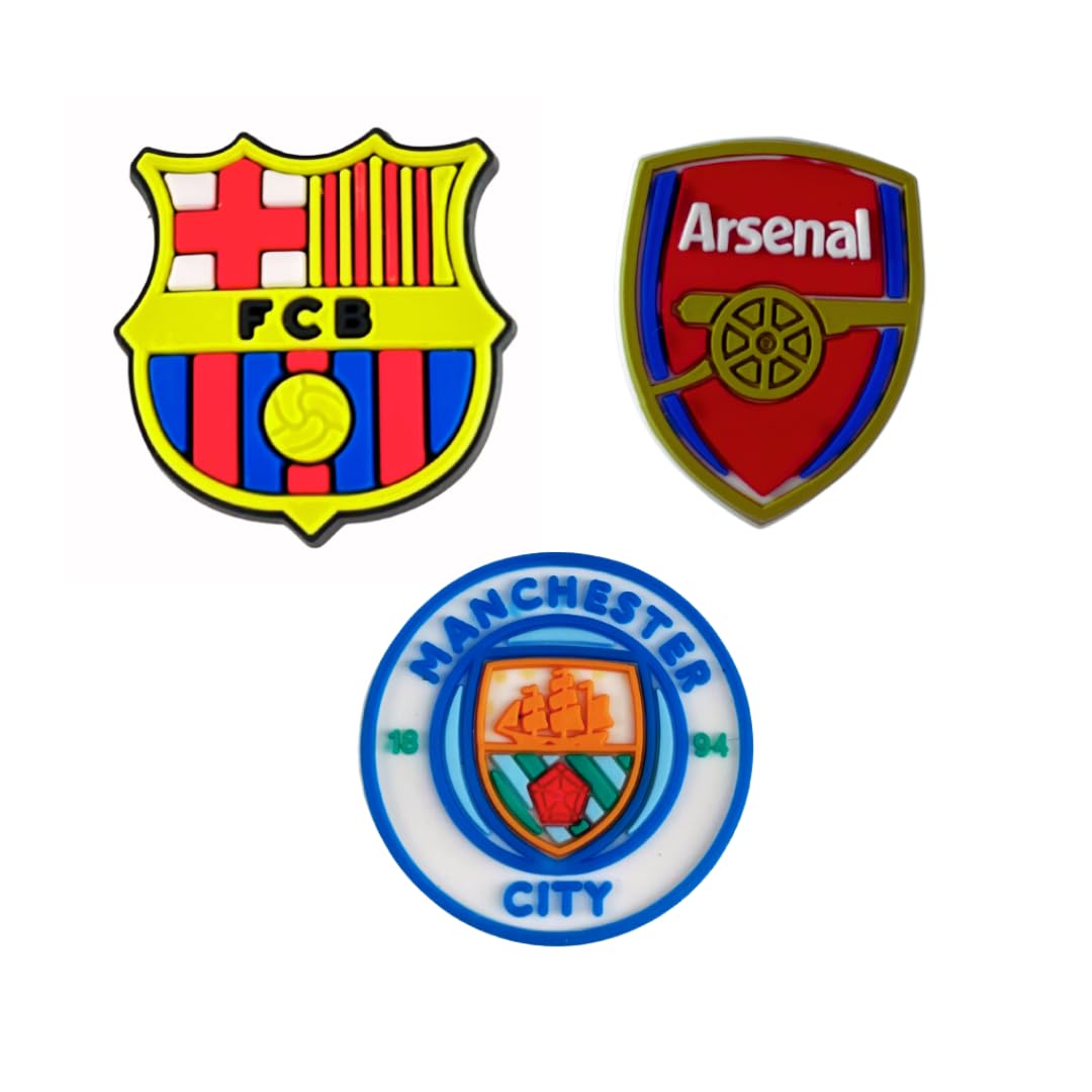 YellowCult Pack of 3 Shoe Charms for Clog Shoes, Wristband Charm, Shoe, Bracelet Decoration or Party Gifts [Football Clubs (1)] (B0C9YCBNP9) Amazon Price History, Amazon Price Tracker