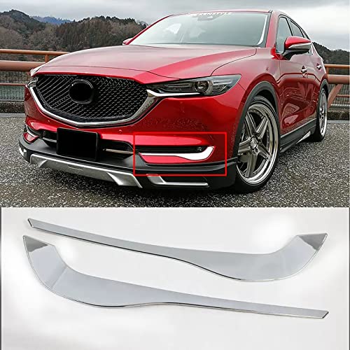 KELEIMAIマツダ 新型 CX-5 KF系 専用 外装パーツ フロントフォグ ランプ ガーニッシュ ベゼル カバー MAZDA CX5 専用 設計 ABS 樹脂製 2P【クロームメッキ】