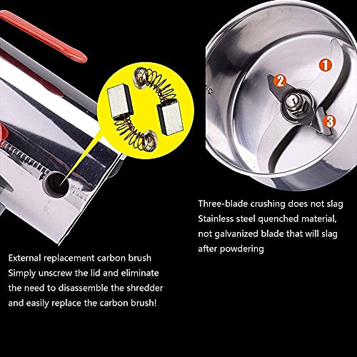 LWHDPW Automatische Kaffeemühle Produkte 300G Elektrische Getreidemühle 1500W Superfeine Edelstahl-Körnmühle zum Mahlen… – Bild 6