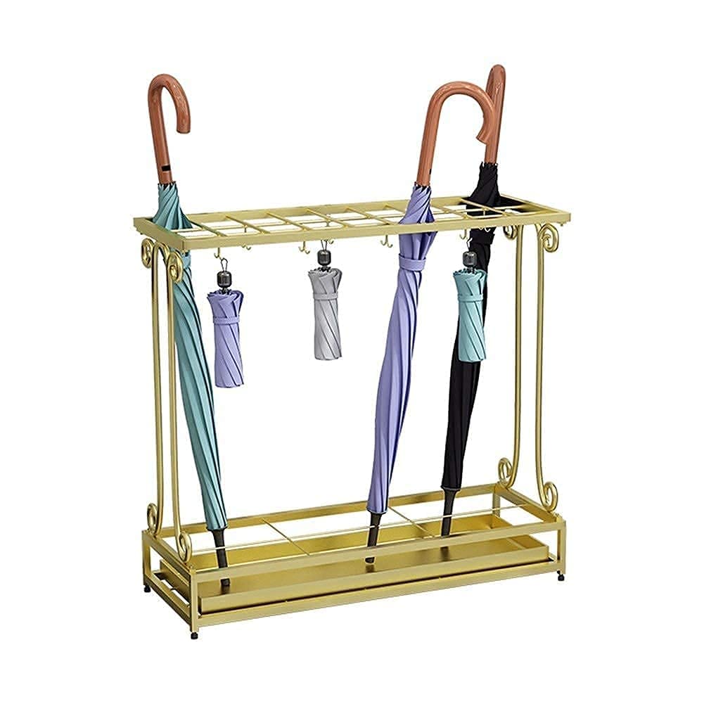 Porte-parapluies en fer doré pour entrée d'hôtel et maison