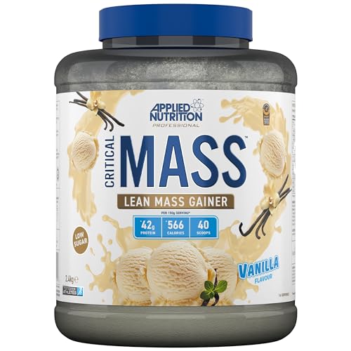 Applied Nutrition Mass Gainer Critical Mass Professional – Protein Pulver für die Gewichtszunahme, Hochkalorischer Weight Gainer, Reine Muskelmasse (2.4kg (Pack of 1), Vanilla)