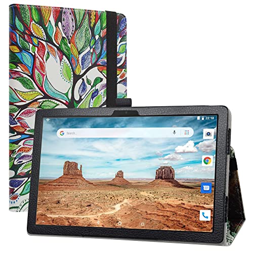 Labanem Funda para Alcatel 3T, Slim Fit Carcasa de Cuero Sintético con Función de Soporte Folio...