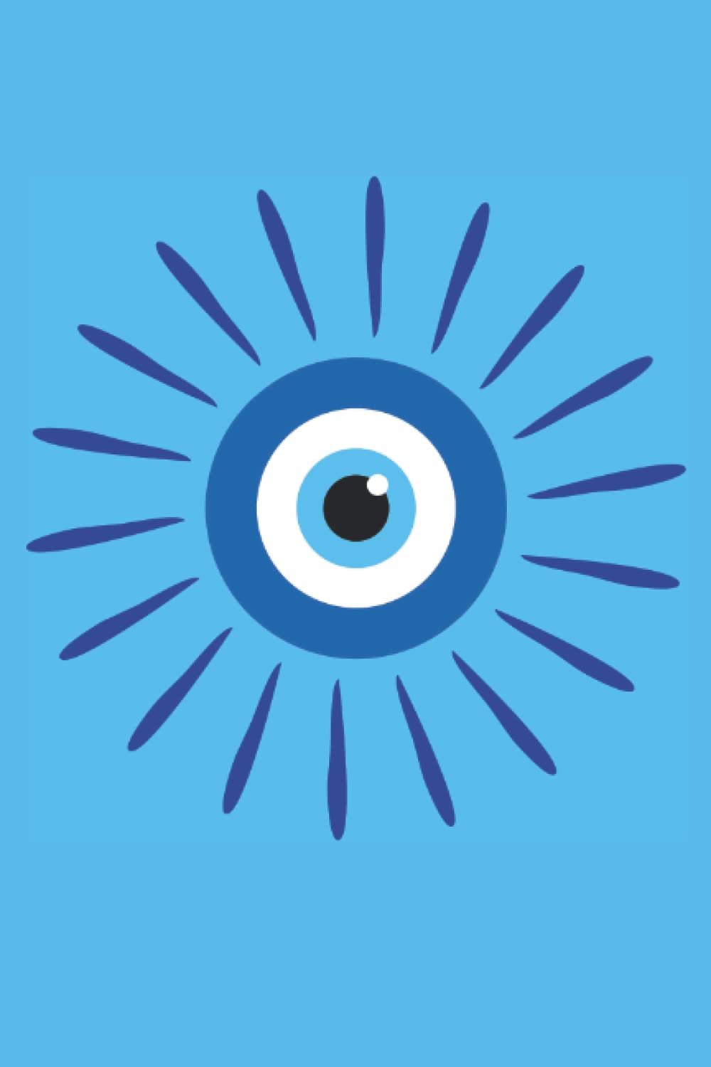 Blue Evil Eye Notebook: Blank Lined Lucky Eye Journal Note book