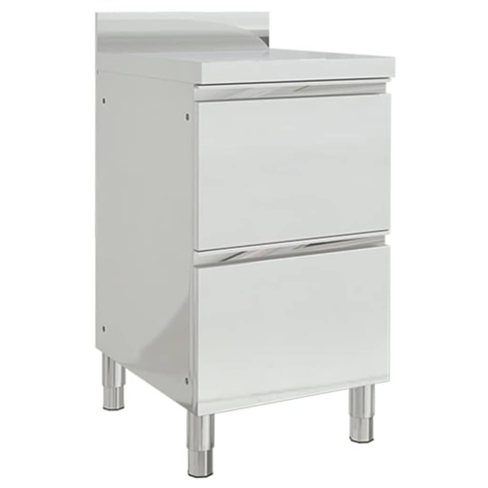 Edelstahl-Küchenschrank mit Schubladen, Silber, 50x60x95-96cm, für Küche und Gastronomie 3081934