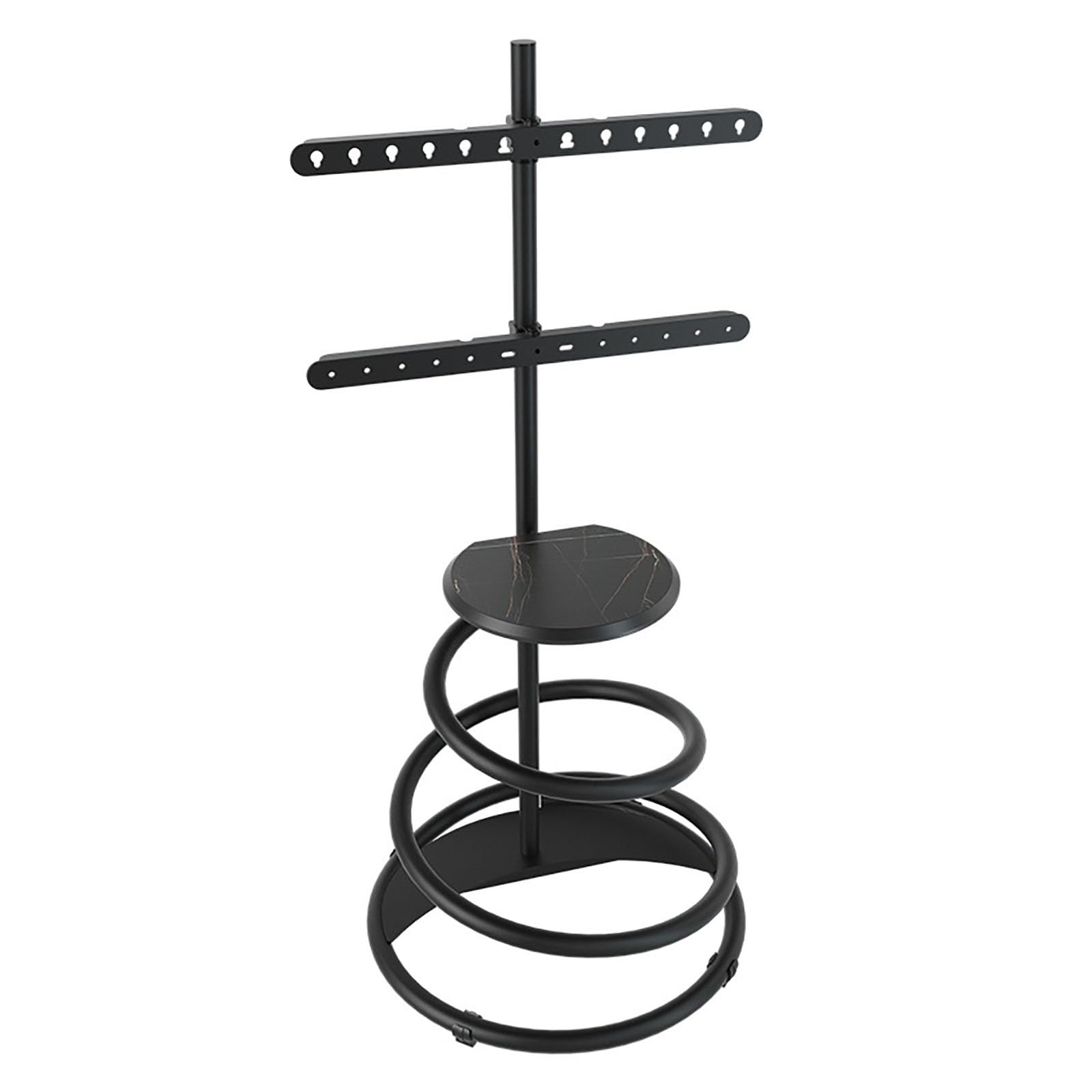 Support TV pivotant 37-75 pouces avec étagère pour éliminer les reflets du salon