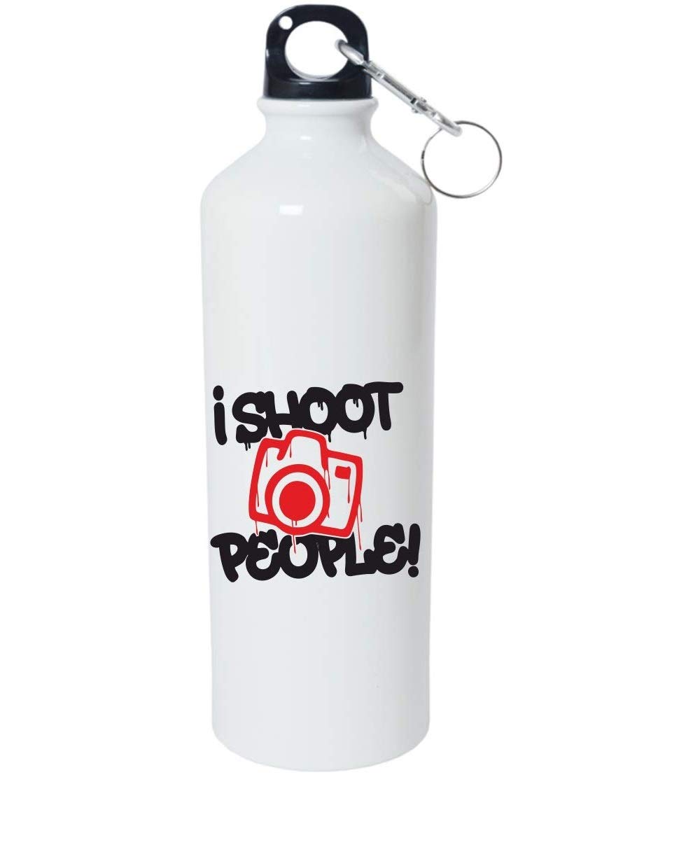 Classic Printed Water Bottle/Sipper White - 600Ml [Sipper-IShootPeople]