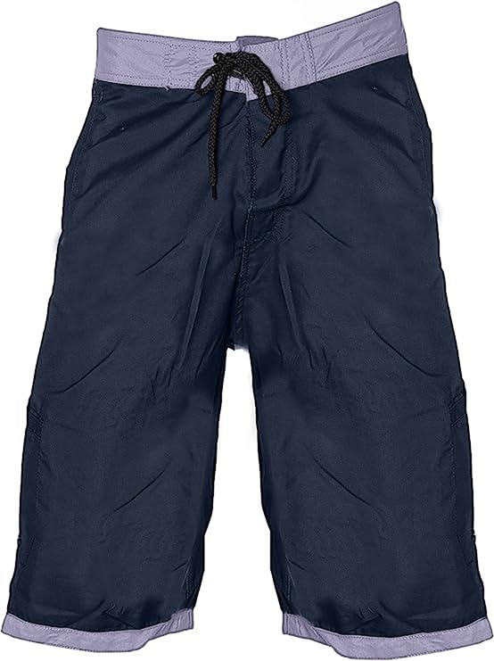 Homiegear Beach Wear for Men - Swimming Trunk - Quick Dry Fabric & Drawstring Fit Design for Indoor & Outdoor - 13 Inch (as1, Alpha, x_l, Regular, Regular, Navy Blue)