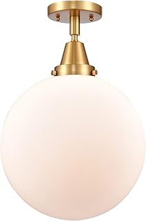 Innovations 447-1C-SG-G201-12 One Light Flush Mount from Franklin Restoration Collection