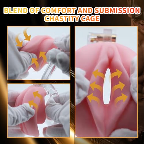 Image of Male Chastity Cage 3D Printed Sissy Cage Cock Cage with Soft TPE Bondage Gear & Accessories Adult Sex Toys Slave Tool Chastity Devices (Black)