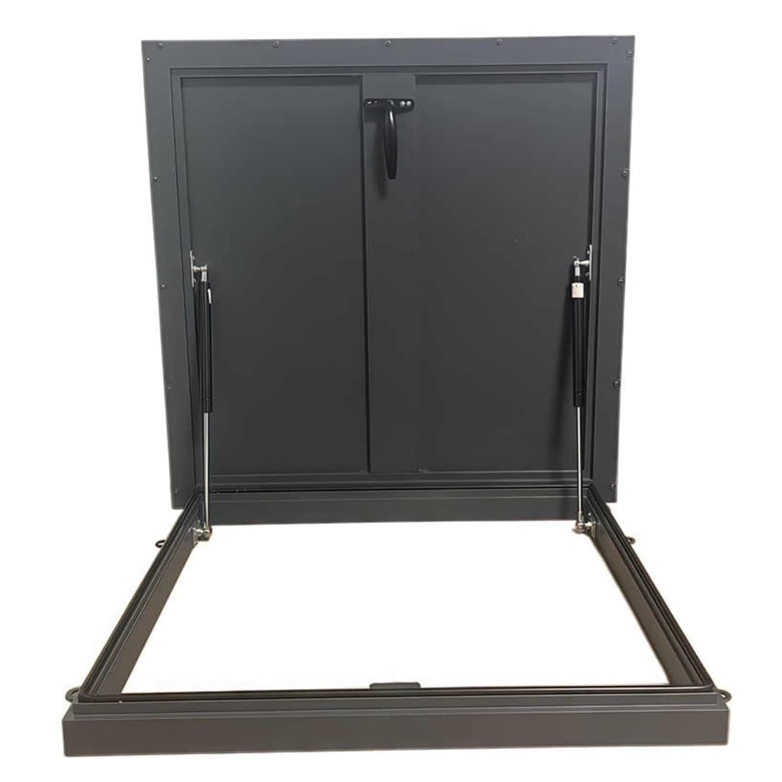 Wlh Alexanders One Color Roof Access Hatch Aluminum Alloy Attic Skylight Cover With Gas Shock Strut & Handle For Versatile Access Door Loft Hatch(65 * 65Cm)