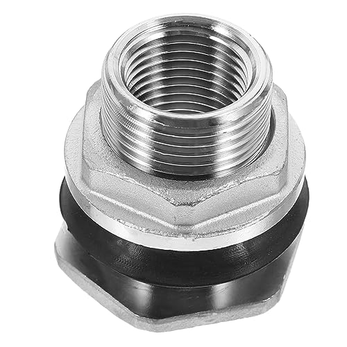 SOLUSTRE Water Tank Fittings 1/2 Inch Threaded Bulkhead Stainless Steel Connector for Sinks Rain Barrels