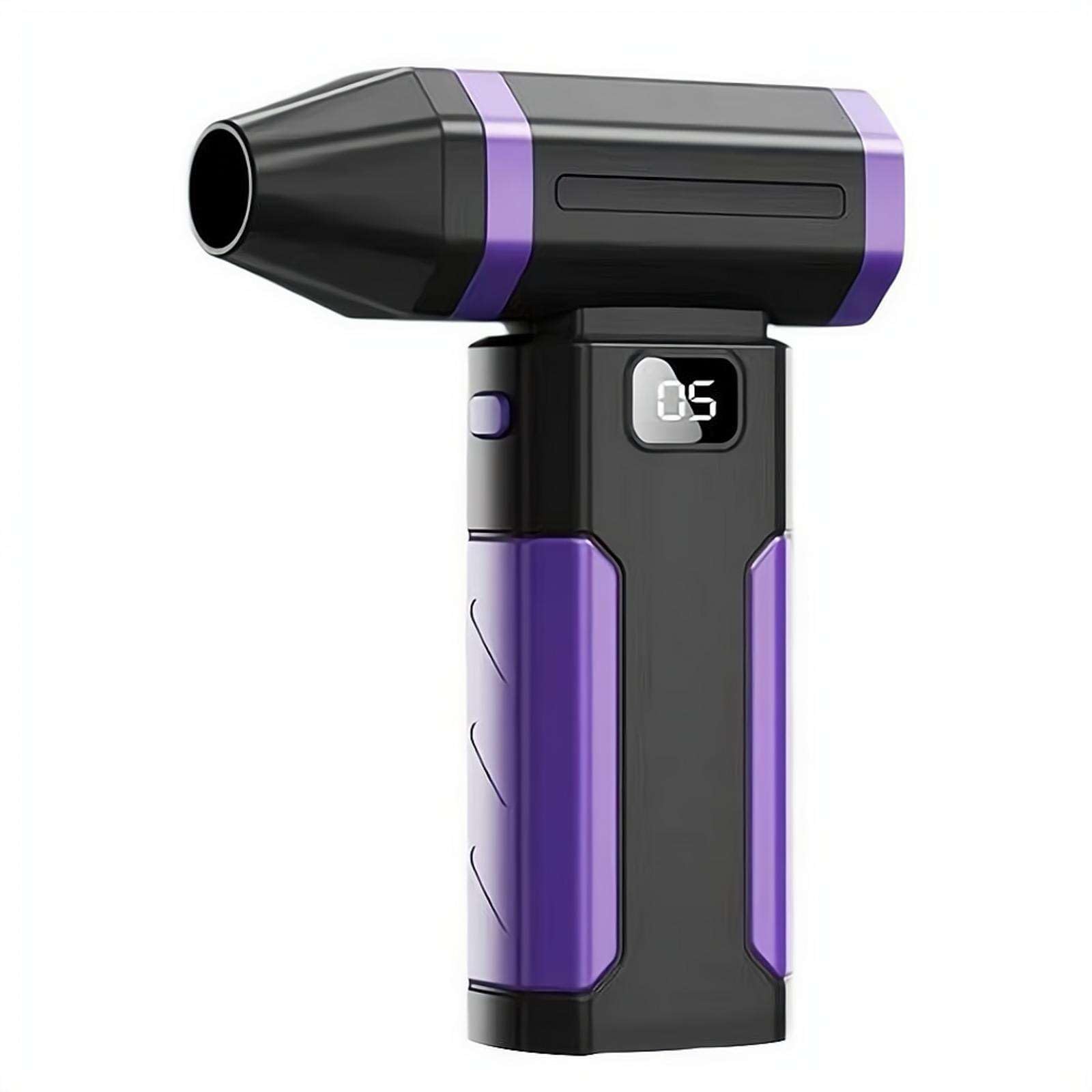 150000 RPM Turbo Fan, High Speed Brushless Motor Air Duster for Keyboard PC Car Cleaning, Cordless Rechargeable Blower with 5 Speeds, 6000mAh Battery (Purple)
