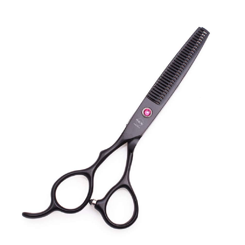5.5 / 6.0 / 7.0 Pulgadas Conjunto De Tijeras De Peluquería Zurda, Barberos Tijeras De Corte De Cabello Profesional Tijeras De Estilo 10 PCS Kit, Luz Y Afilado, Para Hombres, Mujeres,Púrpura,5.5 Inch B