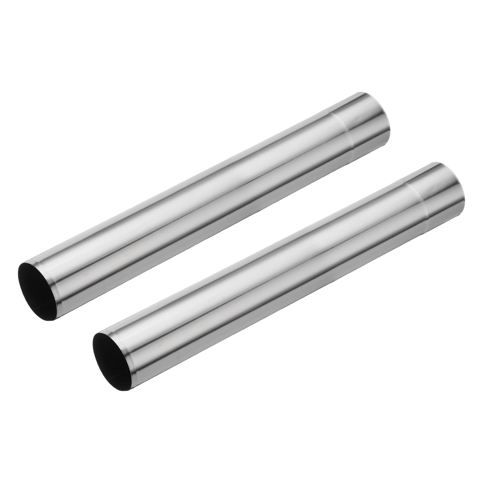 PATIKIL 6x40cm Stove Pipe, 2Pcs Stainless Steel Thickened Lengthen Straight Tent Stove Chimney Pipe Flue Extension for Camping Stove Vent Water Heater Smoke Exhaust — image 1
