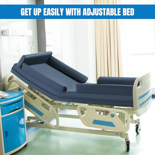 HOMBYS 6\" Thickness 5-Zone Memory Foam Hospital Bed Mattress with Side Guards 76\"x36\", Thick FDA Registered Medical Mattress for Fall Prevention, Pressure Relief & Pain Reduction, Home/Clinical Use