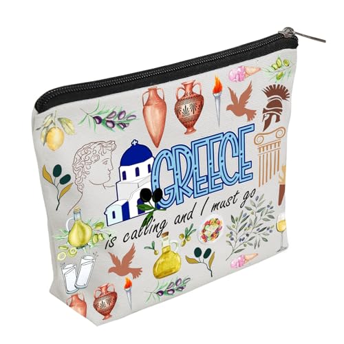 WZJHCL Bolsa de viaje a Grecia, bolsa de viaje Grecia, regalo conmemorativo de Grecia, recuerdo de Grecia, bolsa organizadora de almacenamiento de viaje, Grecia, Moda