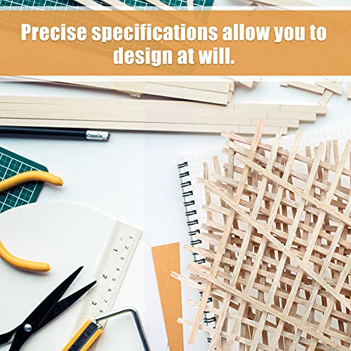 Wood Strips Balsa Square Wooden Dowels 1/4 Inch Square Dowel Rods 12 Inch Long Hardwood Square Dowel Unfinished Wood Sticks Wooden Dowel Sticks Wooden Craft Sticks For Craft Diy Supplies (60 Pieces) #TOP4