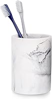 Vista 12 de zccz Soporte para cepillos de dientes, encimera con aspecto de mármol, soporte para cepillo de dientes eléctrico, pasta de dientes, brocha