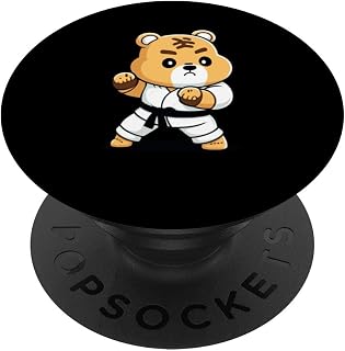 Karate Bear in Keikogi - Japanese Karateka Bear PopSockets Swappable PopGrip