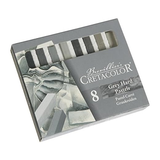 CRETACOLOR 485 08 – grå kritor 7 x 7, 8 färger