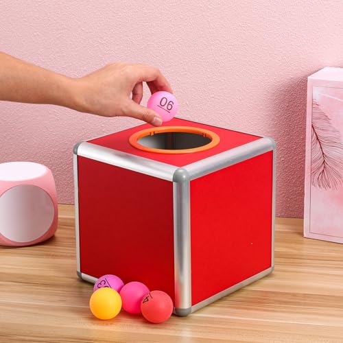 Caja de sorteo gigante roja reutilizable y cuadrada para eventos corporativos 8