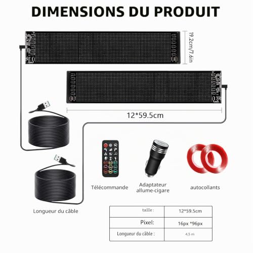 Yeux LED pour Camion 12x60cm Flexible Devil Eyes Programmable Lot de 2 - 2
