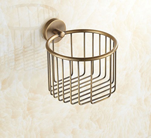 BIAN-European-style solid brass toilet paper holder chrome Polish bathroom Towel rack modern wall hanging basket