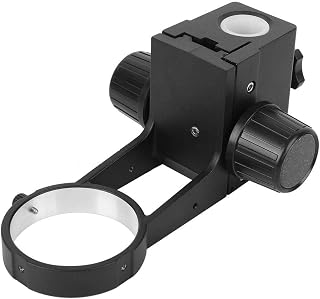 Stereo Microscope Focusing Bracket Accessory, Aluminum Alloy Microscope Stand Parts Focused Frame Head Holder for Mobile Phone Repairing