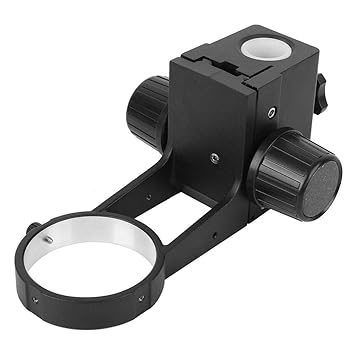 Black Stereo Microscope Focusing Bracket Aluminum Alloy Frame Microscope Focusing Rack for Mobile Phone Repairing