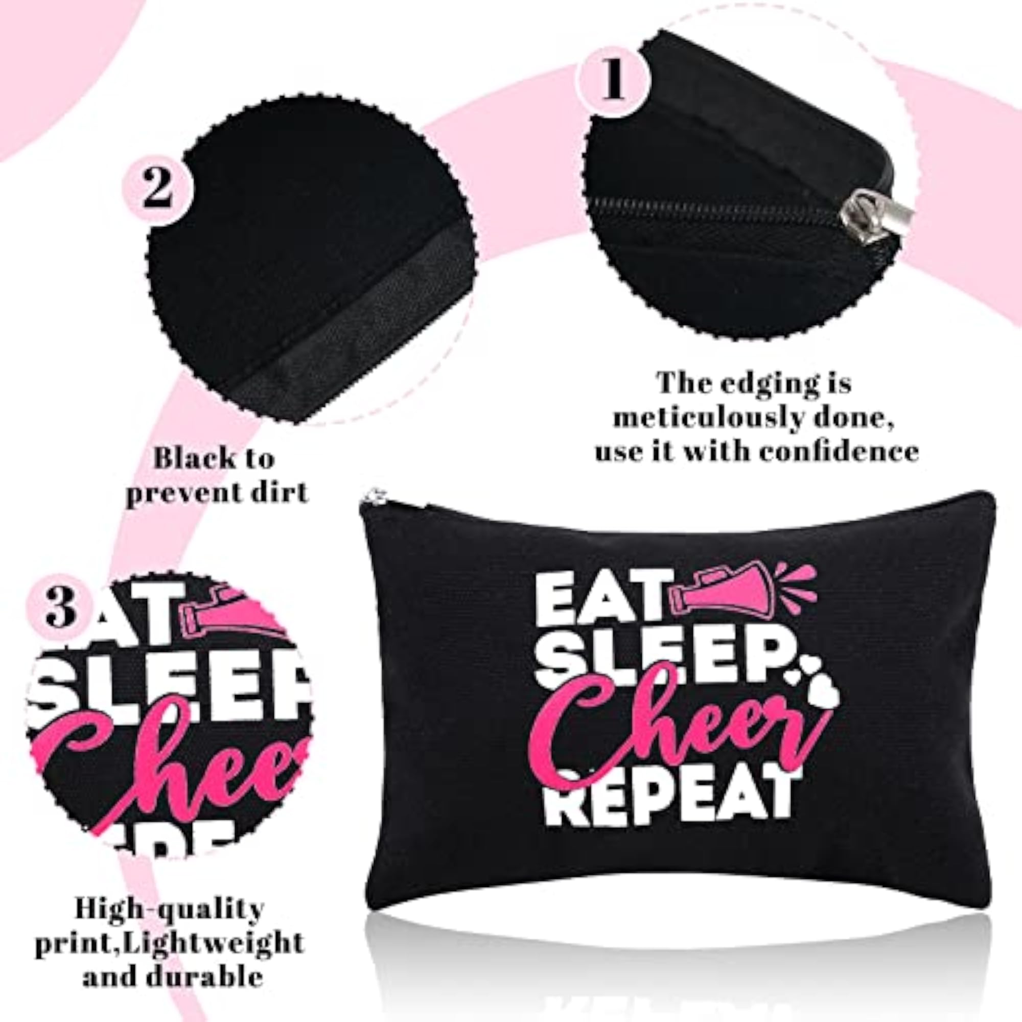 12 Pieces Cosmetic Cheer Bag Set for Cheerleaders