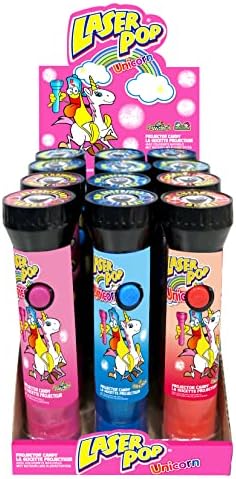 Valora Laser Pop - Piruletas con proyector LED (12 unidades)