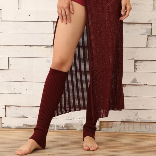 Image of Nanxson Knit Ribbed LegWarmer Women Knit Calf Accessories Leg Sleeves