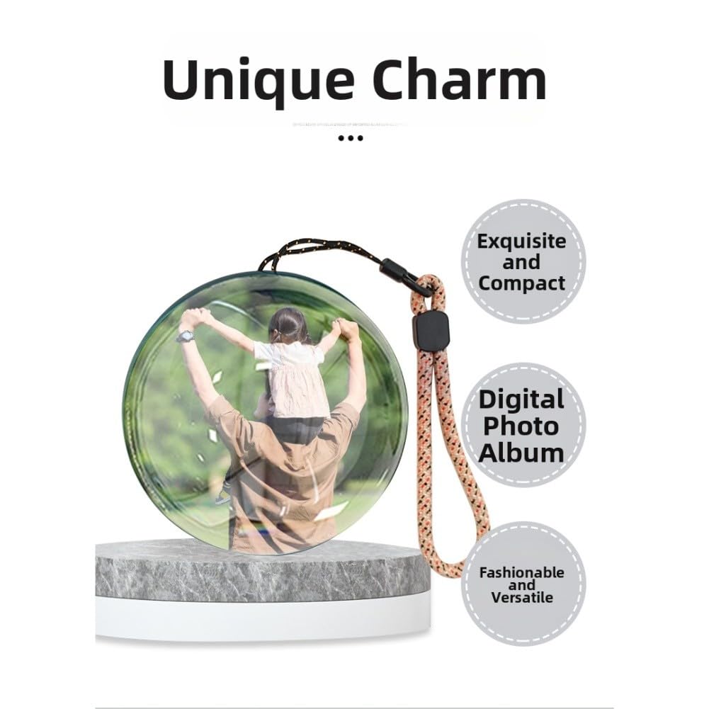 Bola de Video de Cristal de 7 cm con Pantalla LED, Esfera de Memoria Personalizada para Aniversario, cumpleaños, Boda, decoración del hogar