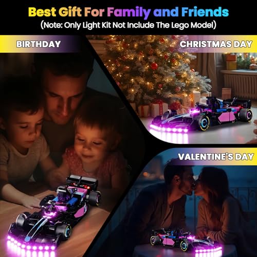 Image of Upgraded Led Light Kit Compatible with Lego BWT Alpine F1 Team A524 Race Car Building Set, Lights Decoration Compatible with Lego 77248 (Model Not Included)