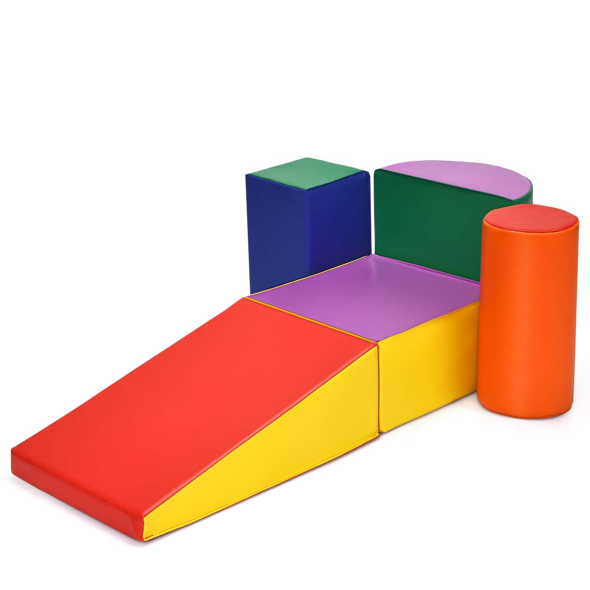 COSTWAY Juego de Bloques de Espuma Grandes para Niños Bloques de Construcción Juguetes Educativos para Bebé (Estilo 2)