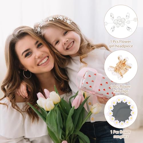 Set de 8 accesorios florales para niñas de ANBALA miniatura 3