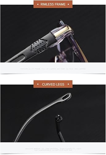 Miniatura 7 de Comprar 2 Descuento 40% Gafas De Lectura Anti Rayos Azules Presbicia Gafas Vintage Sin Rimless Gafas